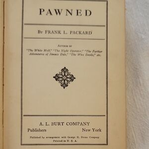 Pawned by Frank L. Packard Book